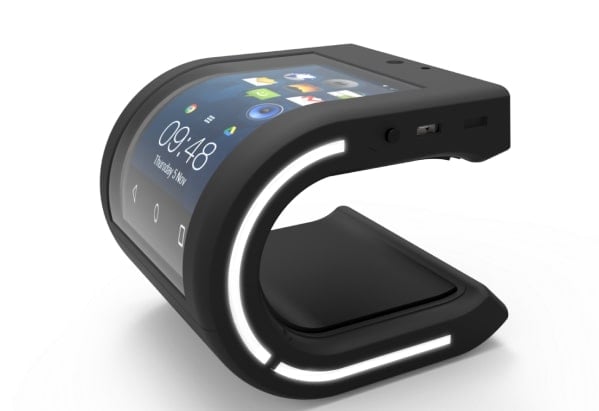 Handgelenk-Smartphone mit gebogenem Bildschirm